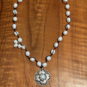 Silpada Pearl Necklace with Silver Pendant